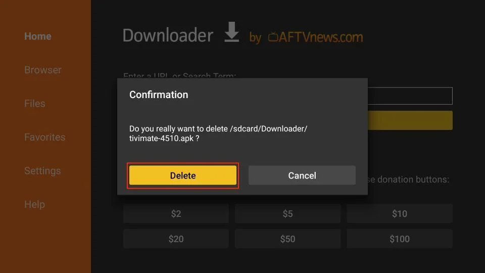 Paso 3: Instalar TiviMate usando Downloader