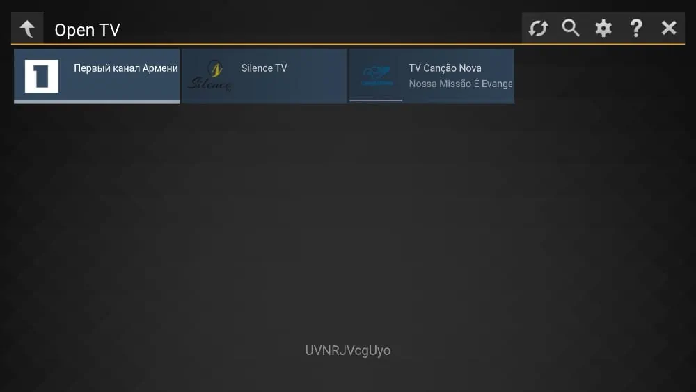 acceso al canal seleccionado desde Internet