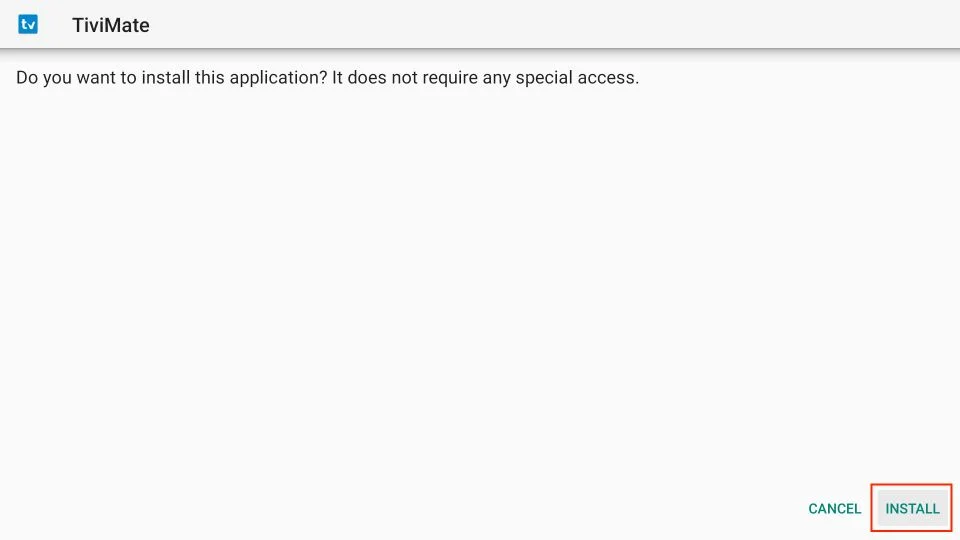 Paso 3: Instalar TiviMate usando Downloader