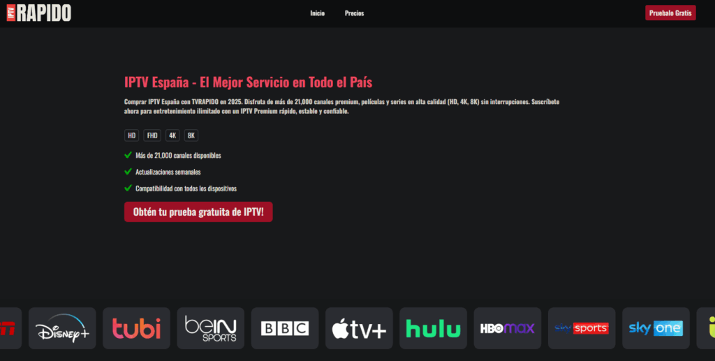 Errores en EPG Tvrapido IPTV España