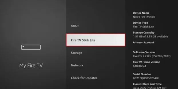 Habilitar opciones desarrollador FireStick