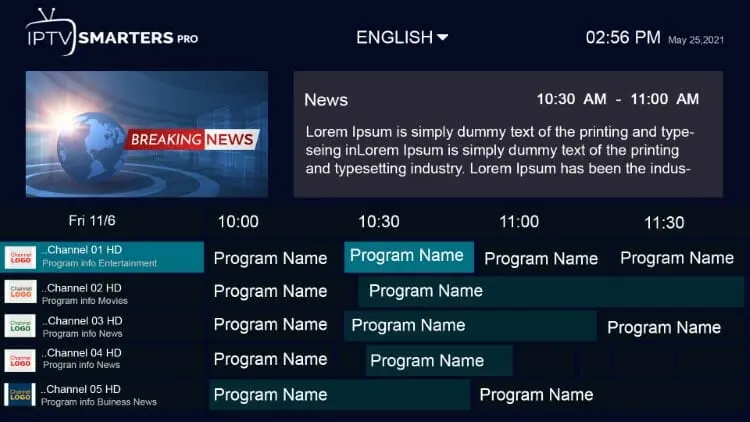 Errores en EPG Tvrapido IPTV España